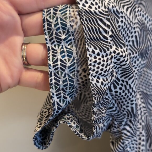 Robert Graham Geometric Print Short Sleeve Shirt Polo Cotton Classic Fit Top - Picture 10 of 14